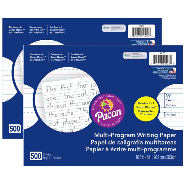 Multi-Program Handwriting Paper, Grade K-1, PK1000